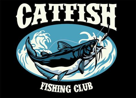 Shirt design of fishing catfish | Premium Vector #Freepik #vector #fishing-fisherman #fishing #fisherman #fishing-rod Fishing Catfish, Catfish Fishing, Catfish, Fishing Rod, Premium Vector, Shirt Design, Graphic Resources, Fishing, Shirt Designs