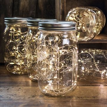 fairy lights Mason Jar Fairy Lights, Warm White Fairy Lights, White Fairy Lights, Lantern String Lights, Chic Halloween, Ball Mason Jars, Light Copper, Diy Fairy, Mason Jar Lighting