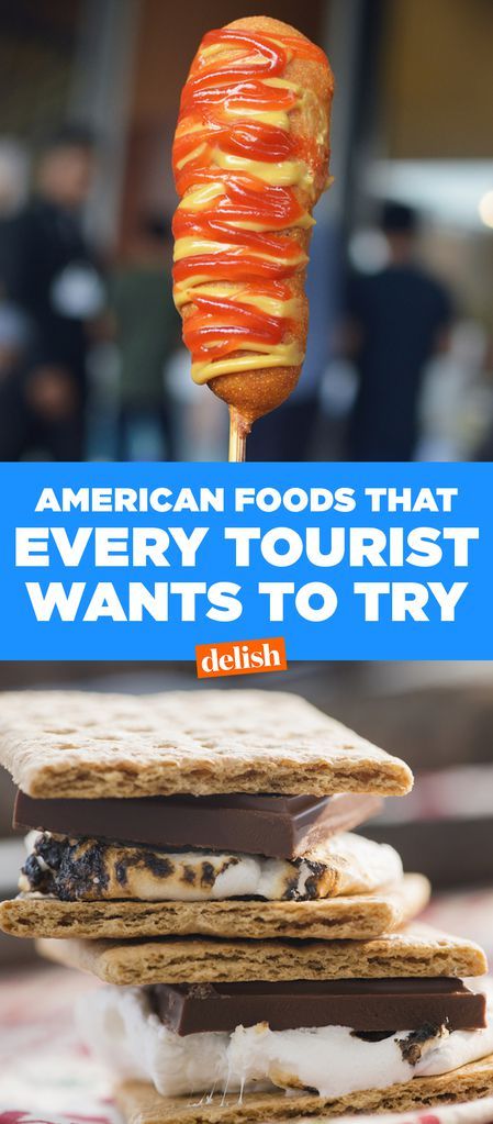 11 'American Foods' Every Tourist Says They Want To TryDelish Usa Food Traditional, Traditional American Food, All American Food, American Dinner, American Snacks, Crazy Food, American Foods, Usa Food, Holiday Drink