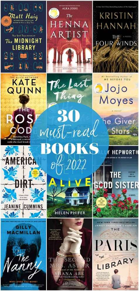 30 Books You Should Read in 2022 - Looking for some awesome books to enjoy this year? Check out our list of 30 books you should read in 2022 to find your next book! Books Of 2022, Best Book Club Books, Book List Must Read, Must Read Books, Book Club Reads, Books You Should Read, Great Books To Read, Reading Rainbow, Top Books To Read