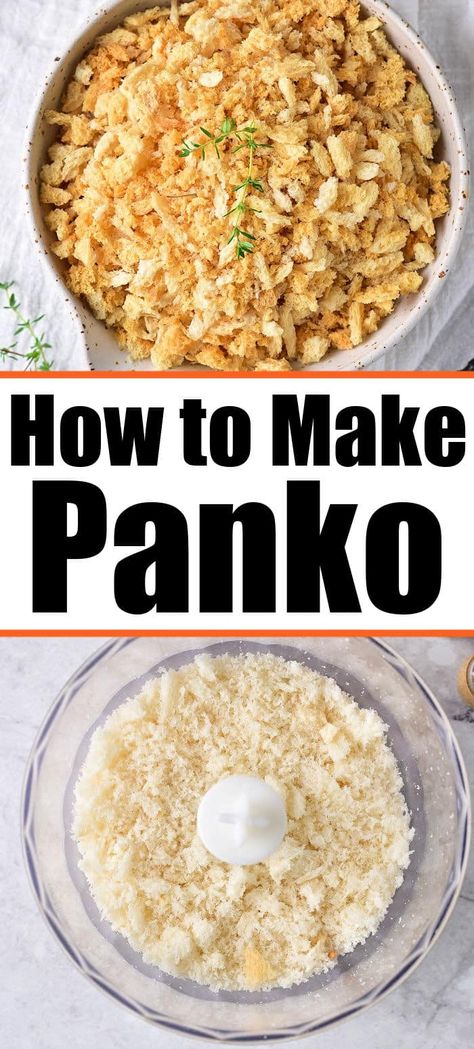 Homemade Italian panko bread crumbs are easy to make in your oven or air fryer! Crispy breading to use for fish or as a binder for meatloaf. Italian Bread Crumbs Recipe, Homemade Panko, Easy Bread Crumbs, Oven Fried Fish, Bread Crumbs Recipe, Gluten Free Panko, Best Gluten Free Bread, Pasta Pie, Plain Bread