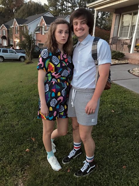 Eleven And Mike Costume, Mike Wheeler Costume, Couple Halloween Costumes Stranger Things, Stranger Things Couple Costume, Stranger Things Eleven Costume Ideas, Halloween Costume Eleven, Eleven Stranger Things Halloween Costume, Halloween Costumes Stranger Things, Eleven Stranger Things Halloween