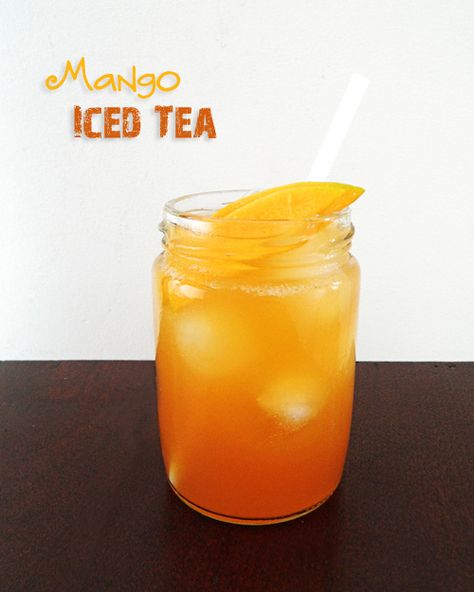 Sweet and juicy Mango gives this refreshing iced tea a tropical twist. It certainly doesn’t fail to spread summer and sunshine-y flair. Mango Summer Drinks, Fruit Iced Tea Recipes Summer Drinks, Mexican Mango Drink, Frooti Mango Drink, Mango Iced Tea, Mango Tea, Iced Tea Recipes, Mango Recipes, Sweet Tea