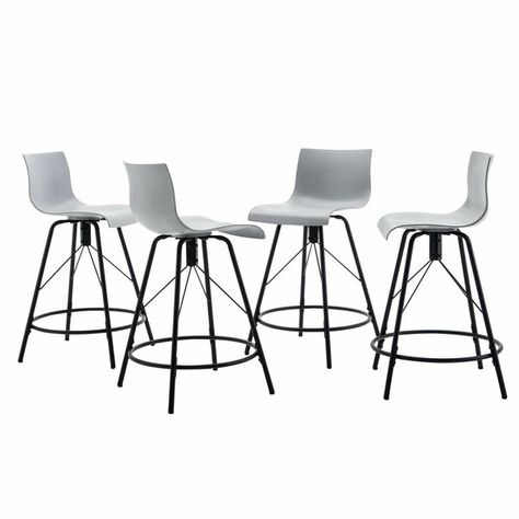 Brayden Studio Bogdan Bar & Counter Swivel Stool & Reviews | Wayfair.ca Dining Room Table Chairs, Industrial Dining Chairs, Bar Stools With Backs, Luxury Home Furniture, Round Chair, Modern Vintage Home, Stools With Backs, Swivel Stool, Counter Height Bar Stools