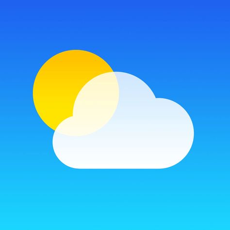 Weather app icon Weather App Icon, Ios App Logo, Iphone Logo, App Store Icon, Weather App, Logo Application, Apple Icon, Weather Icons, Simple Designs To Draw