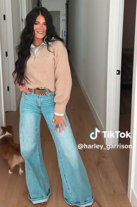 Comfy Western Outfits Winter, Lounge Western Outfits, Western Crewneck Outfit, Western Cheetah Outfit, Western Outfit Tiktok, Western Look, Western Style Outfits, Western Style, Style Outfits