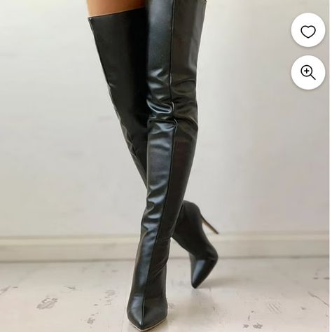 Thigh high stiletto boots