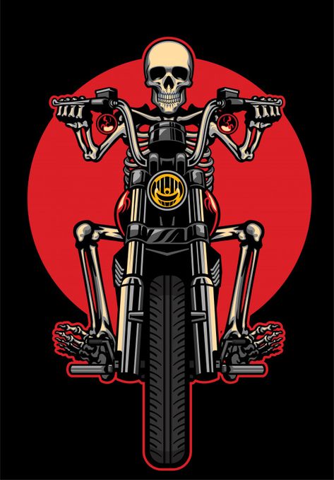 Harley Davidson Decals, Motorcycle Art Painting, Motorcycle Artwork, Motorcycle Tattoos, Biker Tattoos, Motorcycle Painting, Motorcycle Posters, Biker Art, Skeleton Art