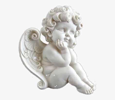 White Angel Aesthetic, Angel Baby Statue, Angel Statues Sculpture, Baby Statue, Cherub Tattoo, Cherub Sculpture, Religious Tattoos, Angel Drawing, Angel Aesthetic