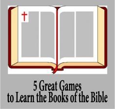 5 Great Games To Teach Your Kids the Books of the Bible Bible Review Games, The Books Of The Bible, Sunday School Games, Church Games, Bible Teaching, Bible Book, Kids Bible, Bible Study For Kids, Bible Games