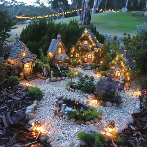 Fairy Garden Ideas Landscaping: Create Enchanted Miniature Worlds | Constructionify Fairy Garden Front Yard, Fairy Garden Outside, Inside Fairy Garden Ideas, Fairy Garden Ideas Diy Outdoor, Fairy Garden Home, Fairy Garden Water Feature, How To Make Fairy Houses, Fall Fairy Garden Ideas, Fairy Garden Landscaping