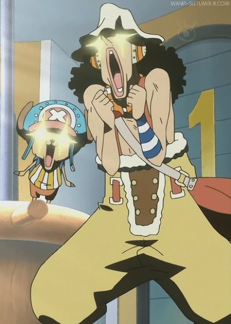 Usopp and Chopper Watch One Piece, Ussop And Chopper, Tony Chopper, Usopp And Chopper, The Pirate King, God Usopp, One Piece Chopper, One Piece Gif, Anime D