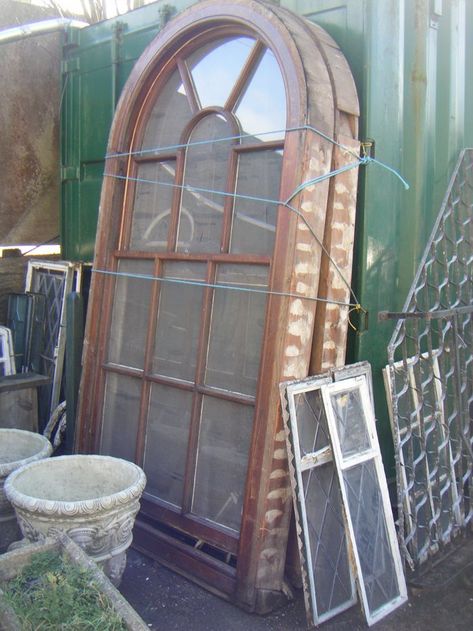 Arch Way, Stained Windows, Winter Interior Design, Arch Windows, Victorian Windows, Arched Windows, Sash Windows, Open Window, Architectural Salvage