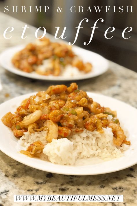 Shrimp Crawfish Etouffee, Creamy Crawfish Etoufee, Easy Crawfish Etoufee Recipe, Crawfish And Shrimp Etouffee, Shrimp And Crawfish Recipes, Easy Crawfish Etoufee, Shrimp Ettouffe Recipe, Shrimp And Crawfish Etoufee, Easy Crawfish Etouffee