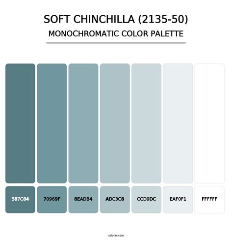 Soft Chinchilla (2135-50) - Monochromatic Color Palette Monochrome Colour Palette, Monochrome Color Palette, Church Office, Monochromatic Color Palette, Opposite Colors, Monochromatic Palette, Monochromatic Color Scheme, Color Picker, Pastel Colour Palette