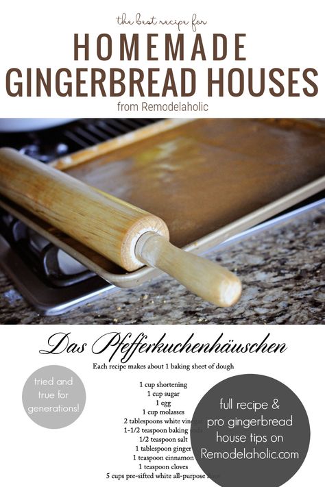 Build a sturdy gingerbread house with this time-tested recipe from Remodelaholic. #Remodelaholic #homemadegingerbreadhouse #gingerbreadhouserecipe Gingerbread House Dough, Half Recipe, Making Gingerbread Houses, Homemade Gingerbread House, Molasses Recipes, Gingerbread House Recipe, Cool Gingerbread Houses, Gingerbread Dough, Homemade Gingerbread