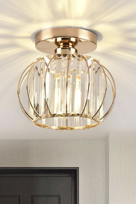 Entrance Kitchen, Ceiling Light Fittings, Metal Lampshade, Hallway Entrance, Crystal Ceiling Light, Light Crystal, Lantern Design, Crystal Lamp, Modern Ceiling