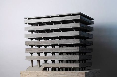 Mies van der Rohe Concrete Office Building (1923) Concrete Office, Architecture Models, Paper Architecture, Ludwig Mies Van Der Rohe, Arch Model, Architecture Design Drawing, Concrete Structure, Van Der Rohe, Model Drawing