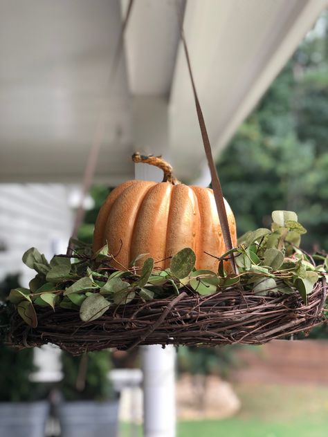 Fall Hanging Baskets, Christmas Hanging Baskets, Fall Front Porch Decor Ideas, Front Porch Decor Ideas, The Shabby Tree, Shabby Tree, Fall Front Porch Decor, Front Porch Christmas Decor Ideas, Porch Christmas Decor Ideas