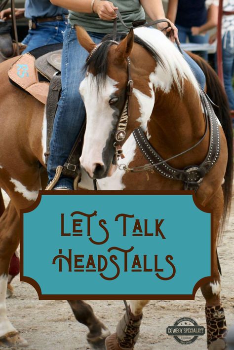 Let's Talk Headstalls: Choosing the right headstall ⋆ Cowboy Specialist What is your favorite headstall? What kind is going to work best with my horse? Let's talk about choosing the right headstall! #westerntack #oneear #splitheadstall #browband #cowboyspecialist #candlsaddles #howtochooseyourheadstall Headstalls For Horses, Horse Tack Rooms, Western Headstall, Western Riding, Types Of Horses, Choose The Right, Horse Diy, Riding Gear, Horse Training