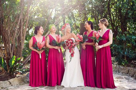 Lulu's Magenta Bridesmaid Dresses Viva Magenta Bridesmaid Dress, Magenta Bridesmaids Dresses, Berry Colored Bridesmaid Dresses, Viva Magenta Wedding Theme, Berry Pink Bridesmaid Dresses, Bridesmaid Dresses Magenta, Fuschia Bridesmaid Dress, Magenta Wedding Colors, How To Style Bob