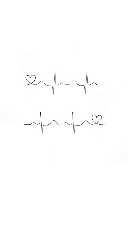 Heartbeat Line2 Minimalist heart and heartbeat line drawing, symbolizing love and vitality in a simple black line design. | Sky Rye Design Swirl Heart Tattoo, Simple Line Tattoo Minimalist, Heart Mandala Tattoo, Heartbeat Tattoo Memorial, Heart Beat Tattoo Design, Simple Heart Drawing, Heart Rate Tattoo, Heart Line Drawing, Geometric Heart Tattoo