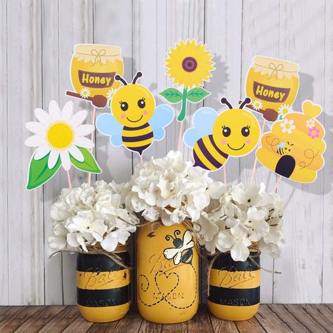 AmazonSmile: Bumble Bee Party Centerpieces Honey Bee Baby Shower Table Centerpieces Sticks Bee Gender Reveal Birthday Party Photo Props Table Topper Decorations Set of 18: Kitchen & Dining Bumblebee Birthday Party Decorations, Gender Reveal Bee Centerpieces, Bee Birthday Centerpieces, Bee Theme Gender Reveal Party Centerpieces, Bumble Bee Centerpieces, Bee Party Table Decor, Bumble Bee Table Decorations, Bee Baby Shower Theme Centerpieces, Bee Party Centerpieces