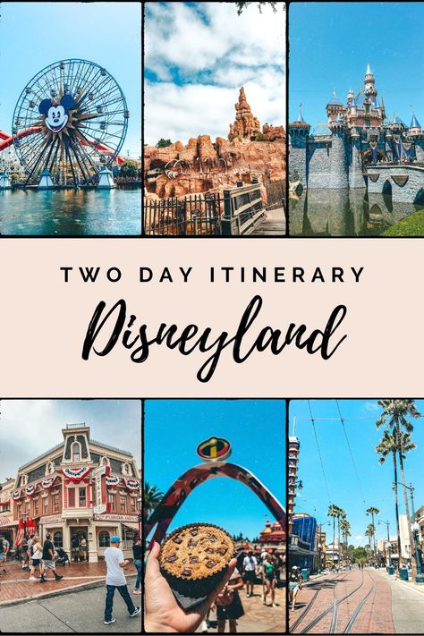 Disneyland 2 Day Itinerary and Travel Tips 2 Days At Disneyland, Disneyland Things To Do, Disneyland Road Trip Ideas, Best Disneyland Itinerary, Disneyland In A Day, Disneyland Must Do, Disneyland 2023 Tips, Disneyland Rides 2023, Disneyland Hacks 2023