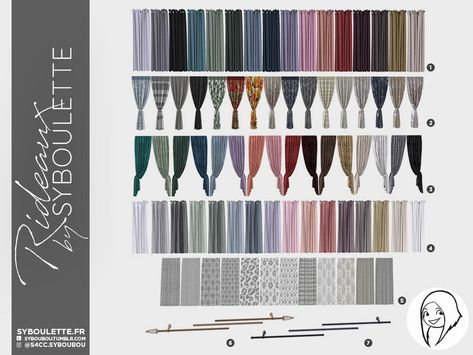 Rideaux curtains cc sims 4 1 Sims 4 Cc Furniture Living Rooms, Sims 4 Kitchen, Die Sims 4, The Sims 4 Pc, Sims 4 Bedroom, Sims 4 Clutter, Free Sims 4, Sims 4 Expansions, Sims 4 Cc Folder