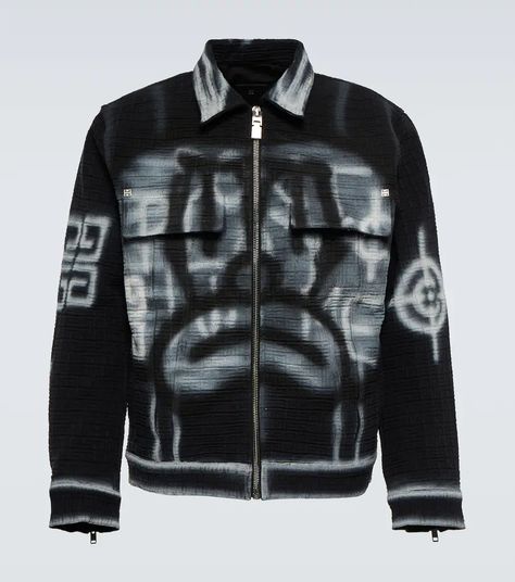 Givenchy - x Chito tag-effect 4G džínsová bunda | Mytheresa Givenchy Jacket, 2022 Runway, Givenchy Clothing, Black Men Street Fashion, Straight Fit Pants, Givenchy Man, Cotton Sweatpants, Mens Luxury Fashion, Black Denim Jacket