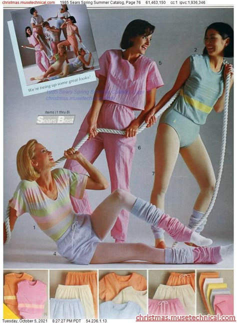 80s Summer Fashion, Early 90s Fashion, 80s Inspired Outfits, 1980 Fashion, 1980’s Fashion, 80s Workout, My Pinterest Boards, Sears Catalog, 80s And 90s Fashion