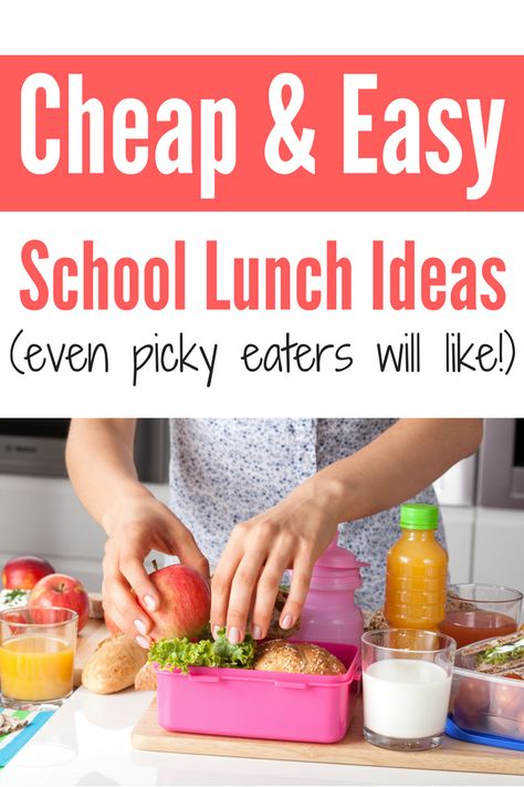 These cheap and easy school lunch ideas are the best way to save money and feed your picky eater! They won't be throwing their food away with these fun affordable lunches! Cheap And Easy School Lunches, Affordable School Lunch Ideas, Cheap School Lunches, Easy School Lunch Ideas, Lunch On A Budget, Best Way To Save Money, Cheap Lunch, Easy School Lunches, School Nutrition