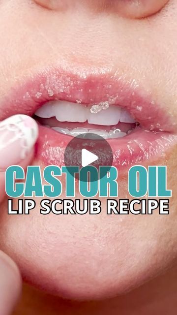 Lip Oil Recipe, Using Castor Oil, Honey Lip Scrub, Natural Lip Scrub, Lip Scrub Recipe, Dry Cracked Lips, Anti Aging Skincare Routine, Cracked Lips, Scrub Recipe