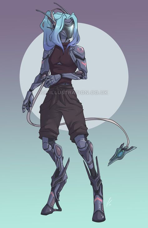 Antenna Character Design, Space Suits Drawing, Spacepunk Outfit, Cybernetics Concept Art, Sci Fi Character Design Aliens, Robot Oc Fem, Syfy Character Design, Sci Fi Outfits Character Concept, Alien Mechanic