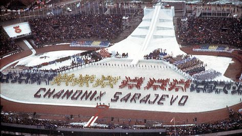 Chamonix Sarajevo | Opening ceremony | ONCE UPON A TIME IN YUGOSLAVIA | Flickr Family Quotes Wallpaper, 1984 Winter Olympics, 1984 Olympics, Sarajevo Bosnia, Days In February, Summer Olympic Games, Winter Olympic Games, Olympic Sports, Winter Games