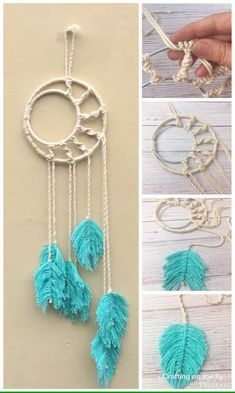 Macrame Dream Catcher Wall Hanging Tutorial with easy beginner Macrame knots #macrame #macramewallhanging #dreamcatcher #macrametutorial Dream Catcher Ideas, Crochet Dream Catcher, Beginner Macrame, Diy Dream Catcher Tutorial, Fly Catcher, Dream Catcher Patterns, Dream Catcher Tutorial, Pola Macrame, Macrame Wall Hanging Tutorial