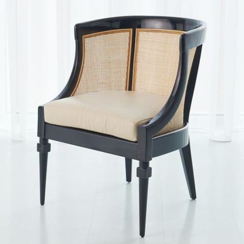 High Back Accent Chairs, Black Accent Chair, Cane Chair, Lulu And Georgia, Global Views, Living Room Shop, Outdoor Dining Furniture, Barrel Chair, Occasional Chairs