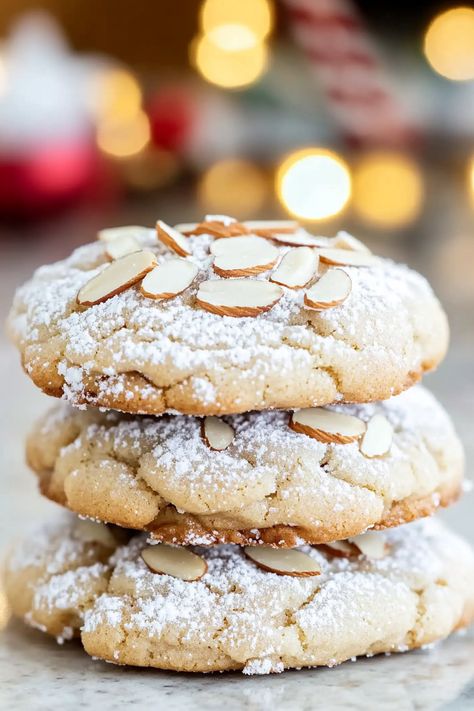 Cookies With Almond Paste Recipe, Cookie With Almond Paste, Italian Almond Paste Cookies, Cookies With Almond Paste, Almond Christmas Cookies, Levain Bakery Cookie Recipe, Almond Meltaway Cookies, Gf Christmas Cookies, Almond Coconut Cake