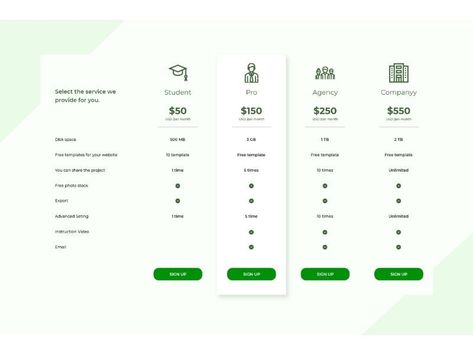 Pricing Table Design Layout, Comparison Table Design, Pricing Table Design, Price Table, Table Template, Pricing Templates, Graphic Design Images, Pricing Table, Portfolio Website Design