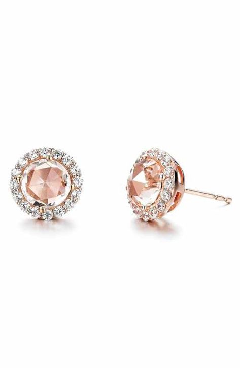 Lafonn Stud Earrings Rose Gold Stud Earrings, Rose Gold Accessories, Black Crystal Earrings, Rose Gold Earrings Studs, Rose Gold Studs, Womens Earrings Studs, Gold Stud Earrings, Earrings Studs, Rose Gold Jewelry