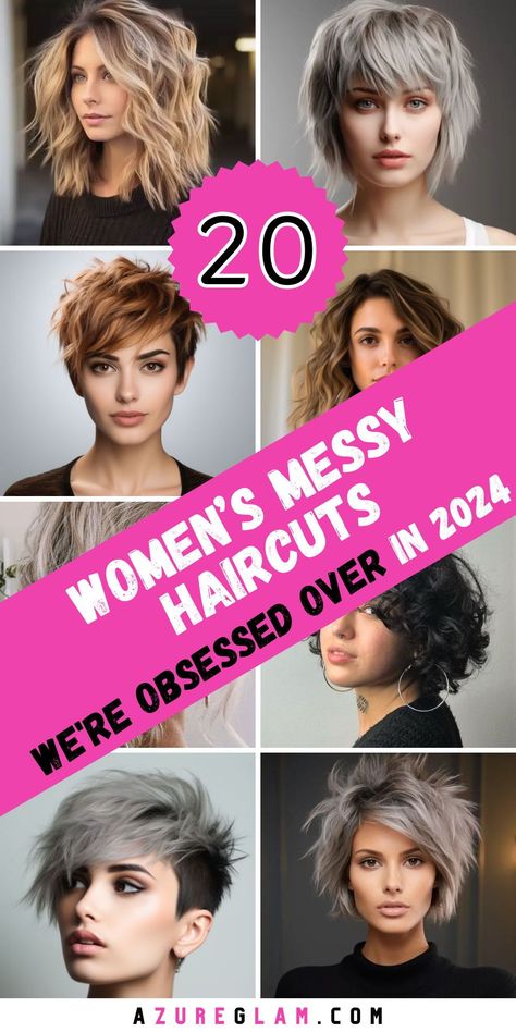 Discover the endless possibilities of medium haircuts for women in 2024 with our comprehensive guide, "Women's Messy Haircuts 2024." Say goodbye to hair monotony and hello to a year of medium-length hairstyles that redefine your look with grace and flair. Our curated collection offers a wide range of options, from classic elegance to modern chic, allowing you to express your unique style and personality effortlessly. Edgy Mom Haircut, Razor Haircuts For Women Medium, Funky Medium Length Haircut, 2024 Womens Hair Trends, Razor Haircuts For Women, 2024 Hairstyles For Women, Short Spiky Haircuts For Women, Spiky Haircuts For Women, Fall Hair Highlights