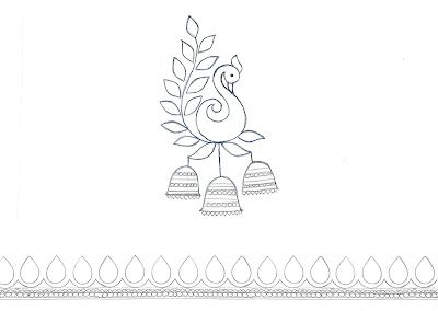 Peacock Aari Work, Knots Embroidery, Peacock Drawing, Peacock Embroidery Designs, Saree Painting Designs, Flower Pattern Drawing, New Embroidery Designs, Simple Hand Embroidery Patterns, Rangoli Designs Latest