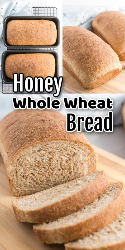 Homemade Honey Wheat Sandwich Bread, Wheat Honey Bread Recipe, Homemade Bread Honey Wheat, Homemade Honey Wheat Bread Recipes, How To Make Honey Wheat Bread, Homemade Sandwich Bread Wheat, Healthy Honey Wheat Bread Recipe, While Wheat Bread Recipe, Diy Wheat Bread