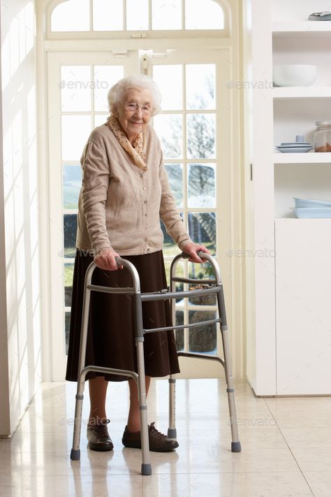 Elderly Senior Woman Using Walking Frame by monkeybusiness. Elderly Senior Woman Using Walking Frame#Woman, #Senior, #Elderly, #monkeybusiness Walking Frame, Senior Health, Nursing Assistant, Strong Muscles, Long Term Care, Care Facility, Senior Fitness, Fall Prevention, Elderly Care