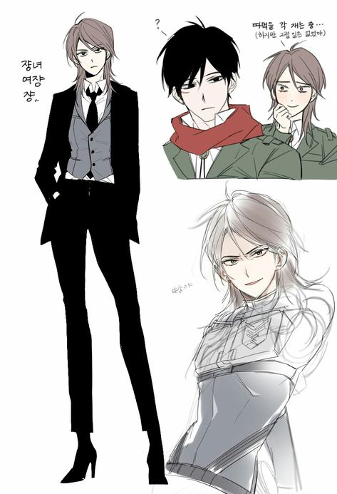 Female Eren, Attack On Titan Jean, Atack Ao Titan, Jean Kirschtein, Attack On Titan Comic, Eren X Mikasa, Attack On Titan Funny, Eren And Mikasa, Attack On Titan Fanart