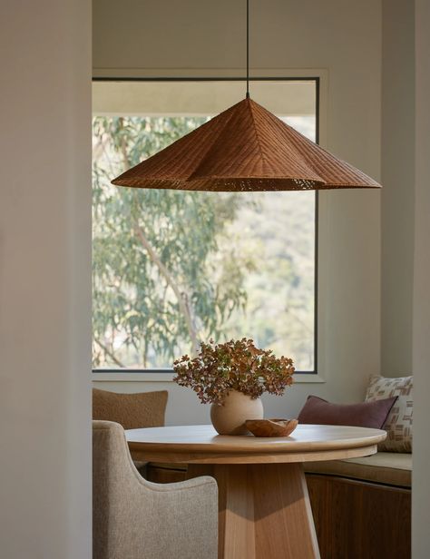 Kalani Woven Rattan Pendant Light Eames Dining, Wicker Pendant Light, Dining Room Light, Light Living Room, Living Room Light, Rattan Pendant, Rattan Pendant Light, Woven Rattan, Outdoor Dining Furniture