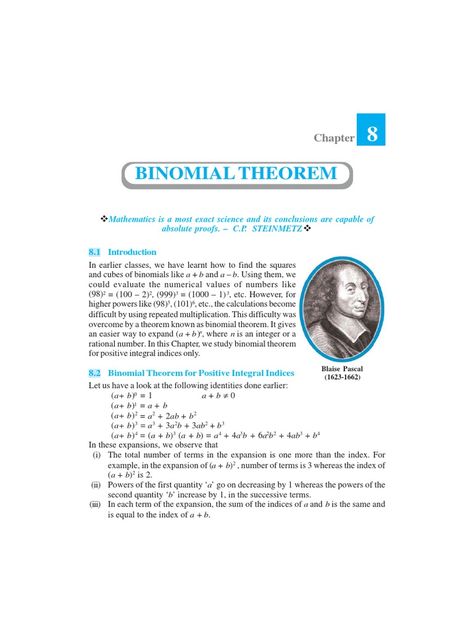 Binomial Theorem Pascal's Triangle, Binomial Theorem, Complex Analysis, Math 8, Natural Philosophy, School Tips, School Hacks, Higher Power, Read Online For Free