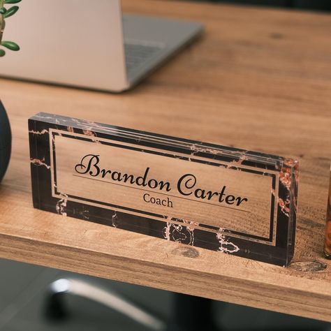 Office desk name plates