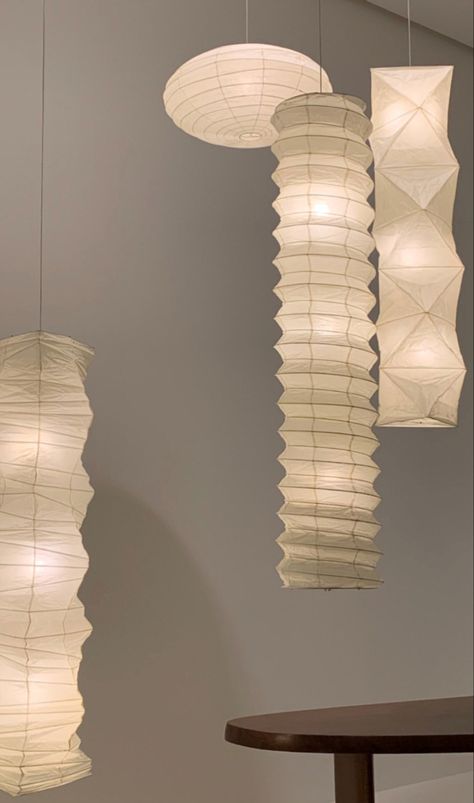 White Lantern, Lamp Inspiration, Lantern Designs, Bedroom Lights, New York Loft, White Lanterns, Isamu Noguchi, Paper Light, Contemporary Aesthetic