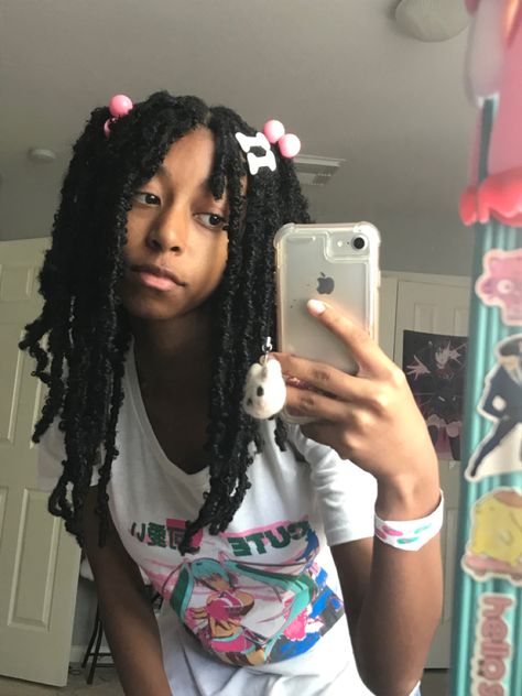 Black Kawaii Girl, Kawaii Black Women, Black Kawaii, Black Femininity, Hair Stylies, Girl Hair, Sweet Sixteen, Black Girls Hairstyles, Black People